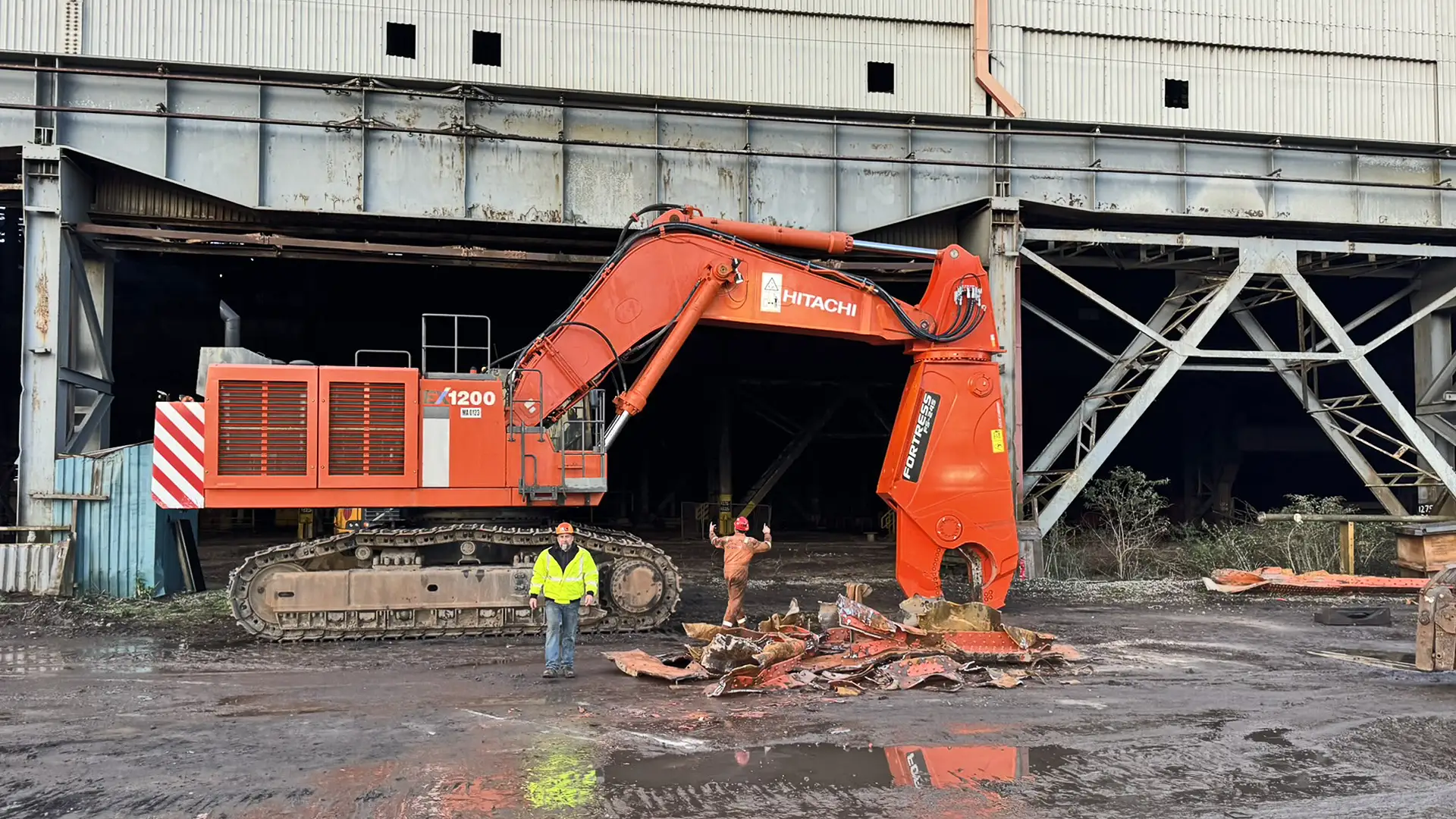 Fortress FS-245 Mobile Shear at a demolition site