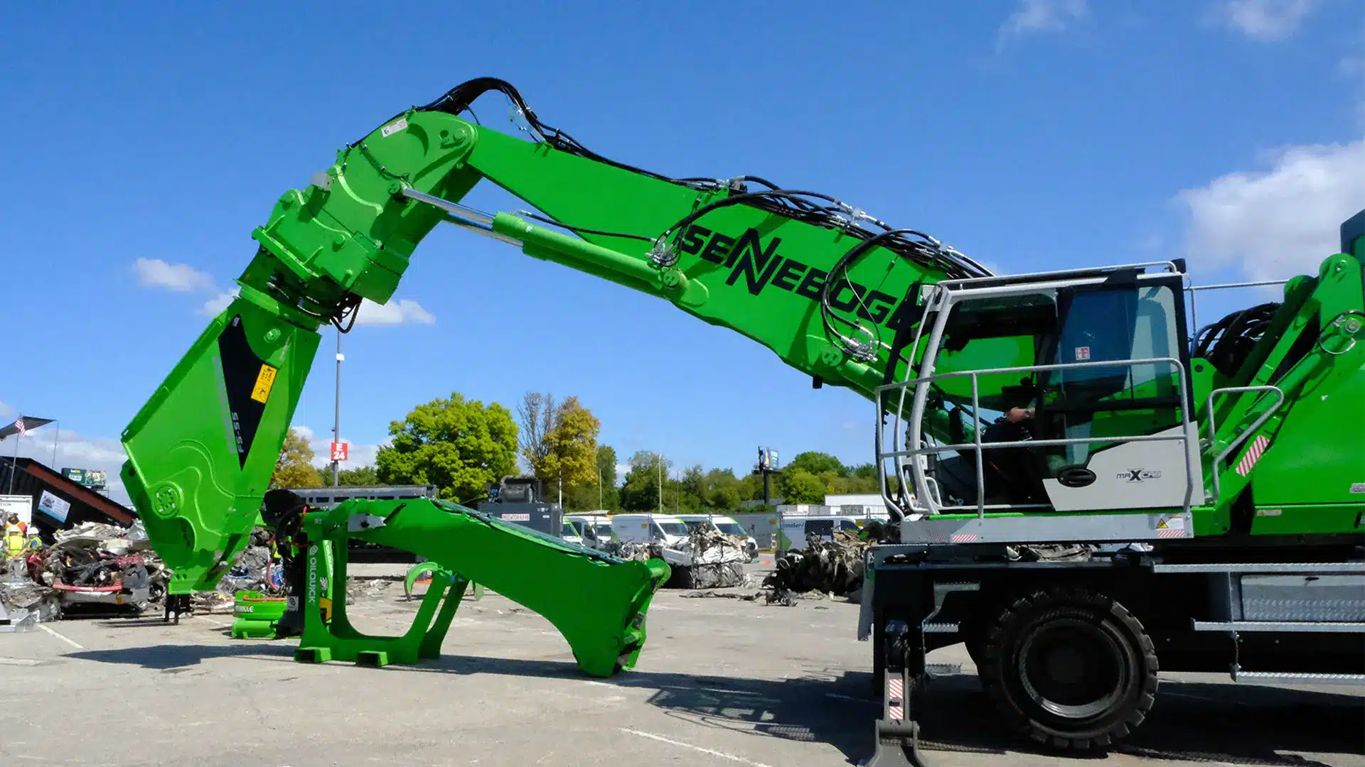 FS55 shear on a Sennebogen excavator